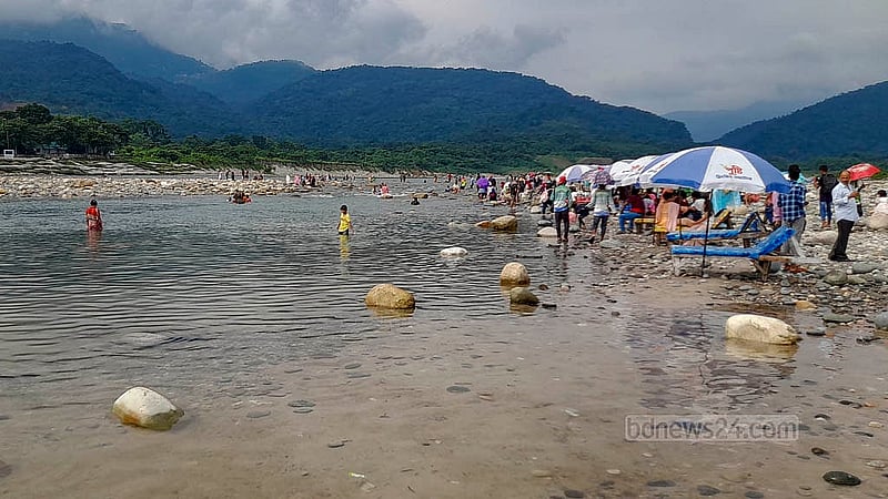 Stones have been stolen from Shada Pathar in Sylhet’s Bholaganj. Only a handful remain to greet the tourists who continue to visit. Photo: Bappa Maitra