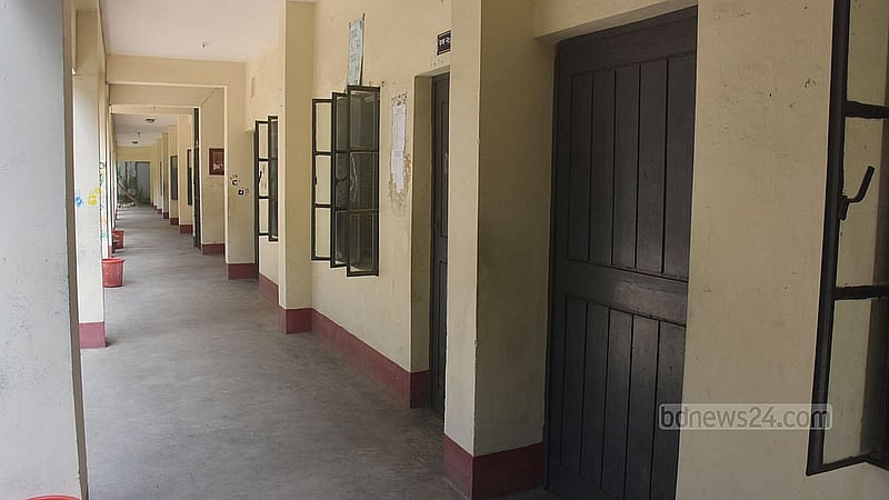 Annual examinations have been postponed in government secondary schools in Chattogram on Monday, Dec 1, 2025, due to the teachers’ strike. Photo: Sumon Babu