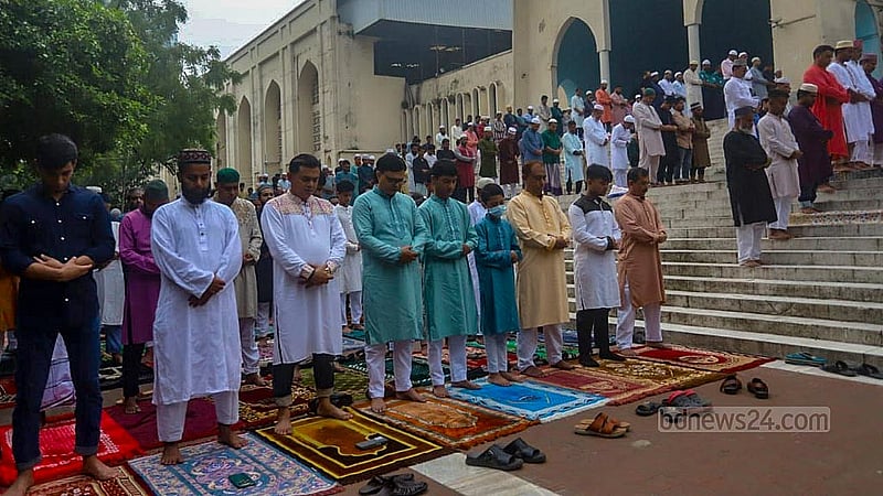 The first congregation of Eid is held at Baitul Mukarram National Mosque at 7am on Saturday, Jun 7, 2025. Photo: Abdullah al Momin