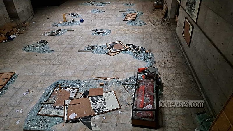 This is the current state of the main exhibition hall at the Liberation War Museum.