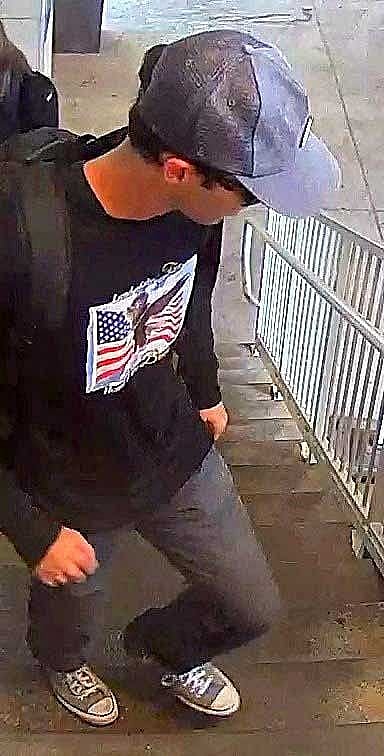 A person of interest in the fatal shooting of US right-wing activist and commentator Charlie Kirk during an event at Utah Valley University, in Orem, Utah, US is shown in security footage released by the Utah Department of Public Safety on Sept 11, 2025. Utah Department of Public Safety/Handout via REUTERS