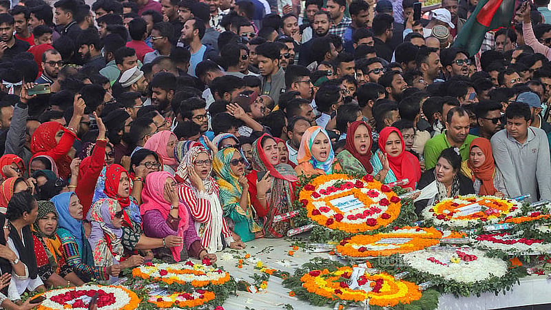 Leaders and activists visited Ziaur Rahman's grave in Dhaka Sher-e-Bangla Nagar to pay respects to him marking his 89th birth anniversary on Sunday, Jan 19, 2025. Photo: Abdullah al Momin