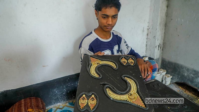 In Bhakurta’s jewellery factories, artisans make jewellery according to customers’ demands. Photo: Abdullah Al Momin