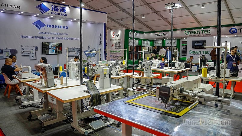 The three-day Leathertech Bangladesh 2024 exhibition is taking place in the Expo Zone of Dhaka’s International Convention City Bashundhara, or ICCB Starting on Thursday, Nov 21, 2024, it will continue until Saturday, Nov 23, 2024. Photo: Mahmud Zaman Ovi