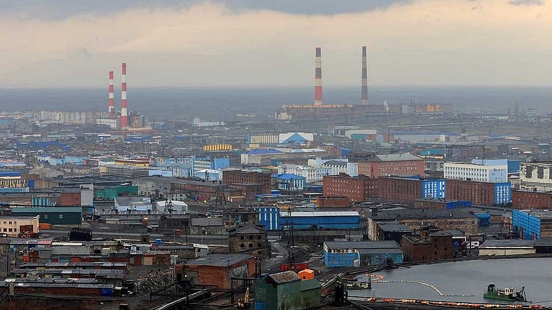 A general view shows the Arctic city of Norilsk, Russia, Aug 24, 2021. REUTERS/Tatyana Makeyeva/File Photo