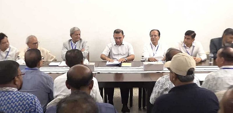 BNP Chairperson Tarique Rahman meets district-level leaders from Rangpur Division.