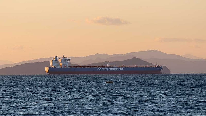 The Chinese-flagged VLCC supertanker Cosnew Lake transited the Red Sea through the Bab el-Mandeb Strait on Jul 23. Photo: Reuters