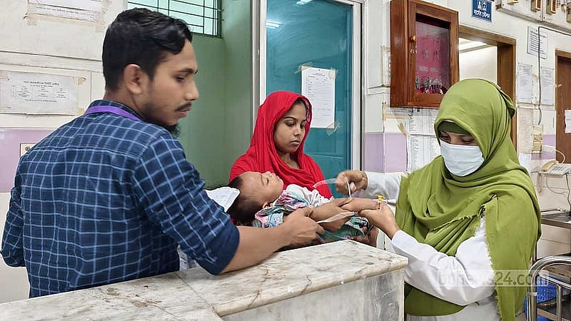 There has been little public awareness effort on what to do when a child develops measles symptoms. File photo