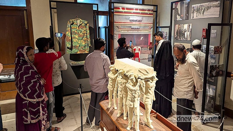 Visitors tour the July Mass Uprising Memorial Museum in Dhaka's Sher-e-Bangla Nagar on Thursday, Aug 6, 2026. Photo: Abdullah Al Momin