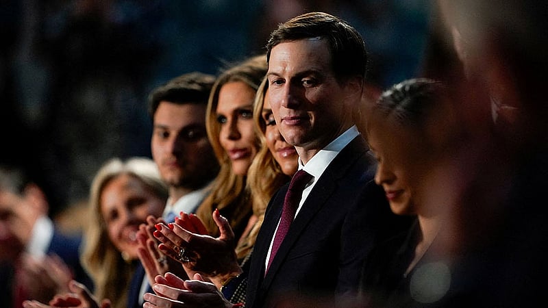 Jared Kushner applauds during US President Donald Trump's State of the Union address in the House Chamber at the US Capitol in Washington, DC, US, Feb 24, 2026. REUTERS