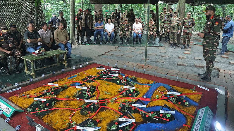 Prime Minister Tarique Rahman visits the Bangladesh Army's summer training exercise in Babuganj, Barishal, on Monday, Jul 13, 2026. Photo: PMO