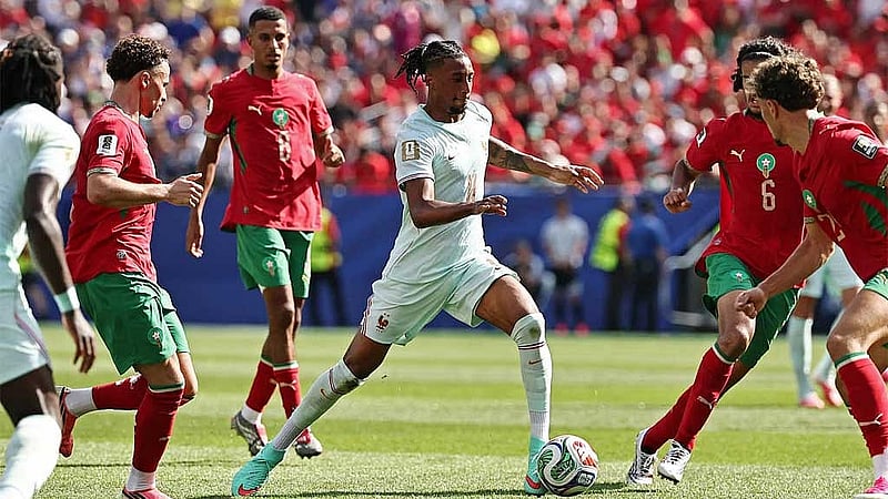 Michael Olise in full flow during the quarter-final, driving France’s attack on his way to an unprecedented seven-assist World Cup haul. (Photo: IMAGN IMAGES via Reuters/Winslow Townson)