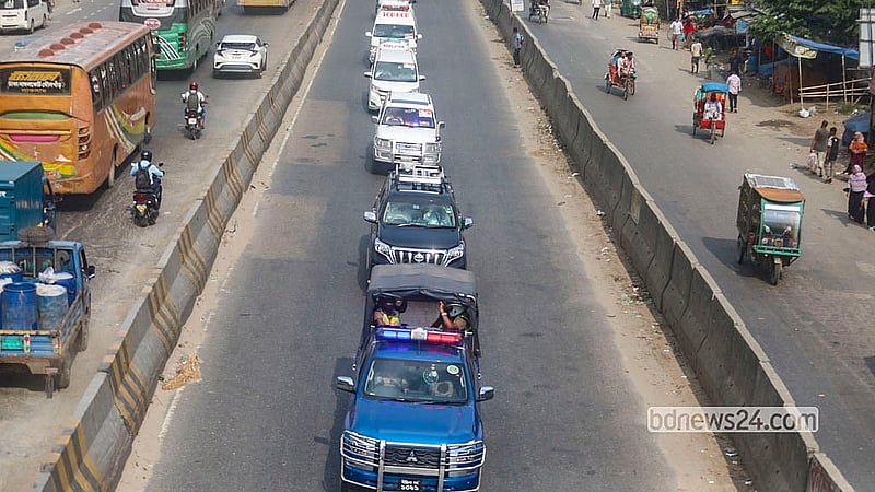 The Jamaat-e-Islami-led 11-party alliance's long march towards Chattogram sets off from Dhaka on Saturday, Sept 5, 2026.  Photo: Abdullah Al Momin