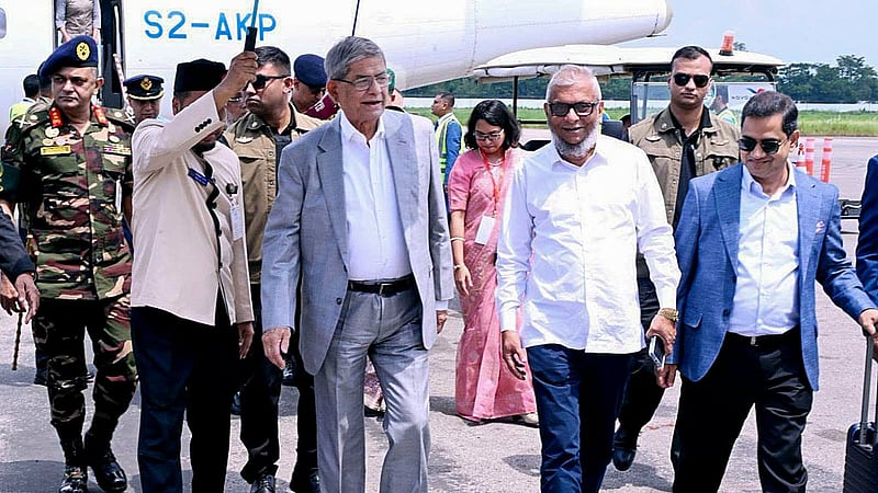 President Mirza Fakhrul Islam Alamgir arrives at Sylhet Osmani International Airport on Tuesday, Sept 15, 2026. Photo: PID