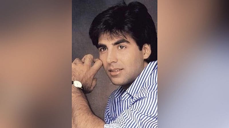 An archival photo from the 1990s captures a young Akshay Kumar during the early years of his Bollywood career. Photo: Akshay Kumar/ Facebook