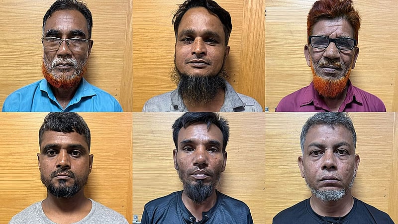 Top row, from left: Jamal Member, Liton Sardar and Mannan Khan; bottom row: Abdul Karim, Lavlu Matabbar and Yunus.