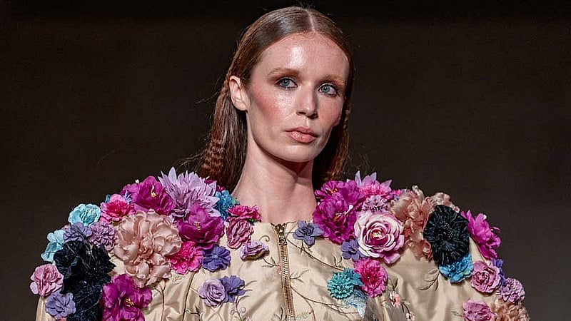 A model presents a creation from the Spring/Summer 2027 Christian Siriano collection during New York Fashion Week in New York City, US, Sept 10, 2026. REUTERS/David 'Dee' Delgado