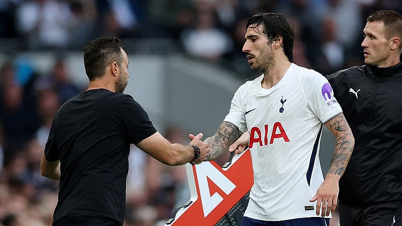 Roberto De Zerbi has been heavily backed, with Sandro Tonali among the headline arrivals in Tottenham's £303 million summer rebuild. Photos: Reuters