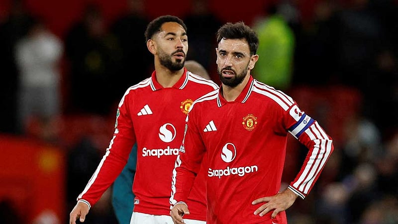 Football - Carabao Cup - Third Round - Manchester United v Brighton & Hove Albion - Old Trafford, Manchester, Britain - September 16, 2026 Manchester United's Shea Lacey celebrates scoring their first goal Action Images via Reuters