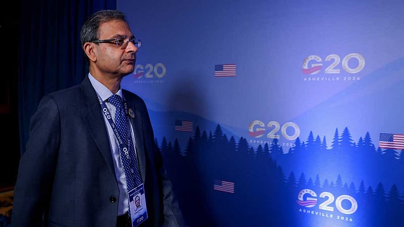 Governor of the Reserve Bank of India Sanjay Malhotra walks, as finance ministers and central bank governors from G20 countries meet in Asheville, North Carolina, US, Aug 31, 2026. REUTERS