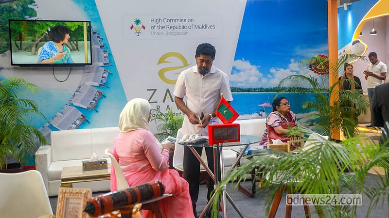 The three-day “13th Asian Tourism Fair” began on Thursday at the International Convention City Bashundhara (ICCB) in Dhaka. Photo: Abdullah Al Momin