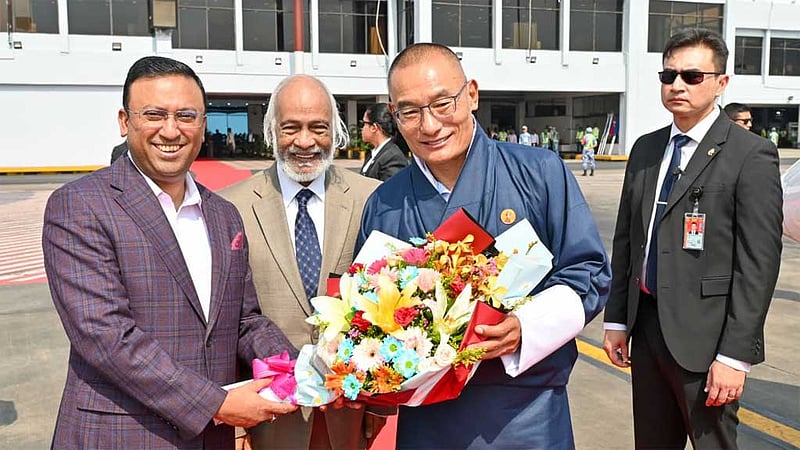 Bhutan PM stops over in Dhaka en route to Germany