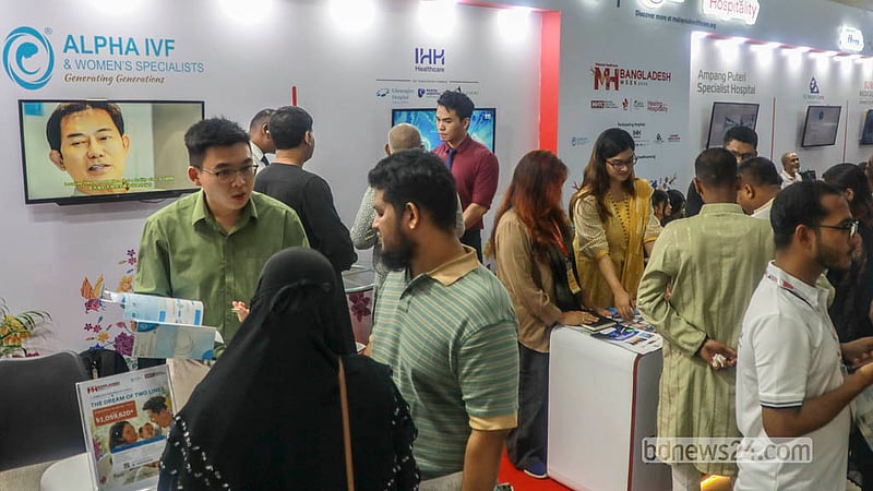 Tourism agencies, tour operators, airlines, hotels, resorts and tourism-related organizations from Bangladesh and other countries are participating in the three-day “13th Asian Tourism Fair” in Dhaka. Photo: Abdullah Al Momin