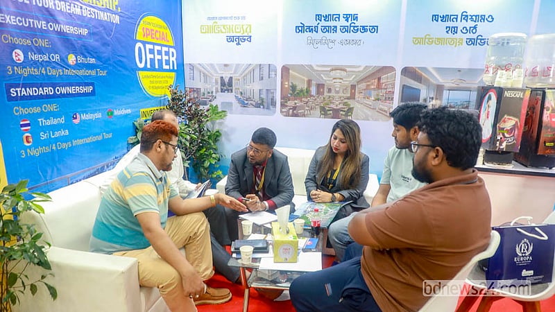 Tourism agencies, tour operators, airlines, hotels, resorts and tourism-related organizations from Bangladesh and other countries are participating in the three-day “13th Asian Tourism Fair” in Dhaka. Photo: Abdullah Al Momin
