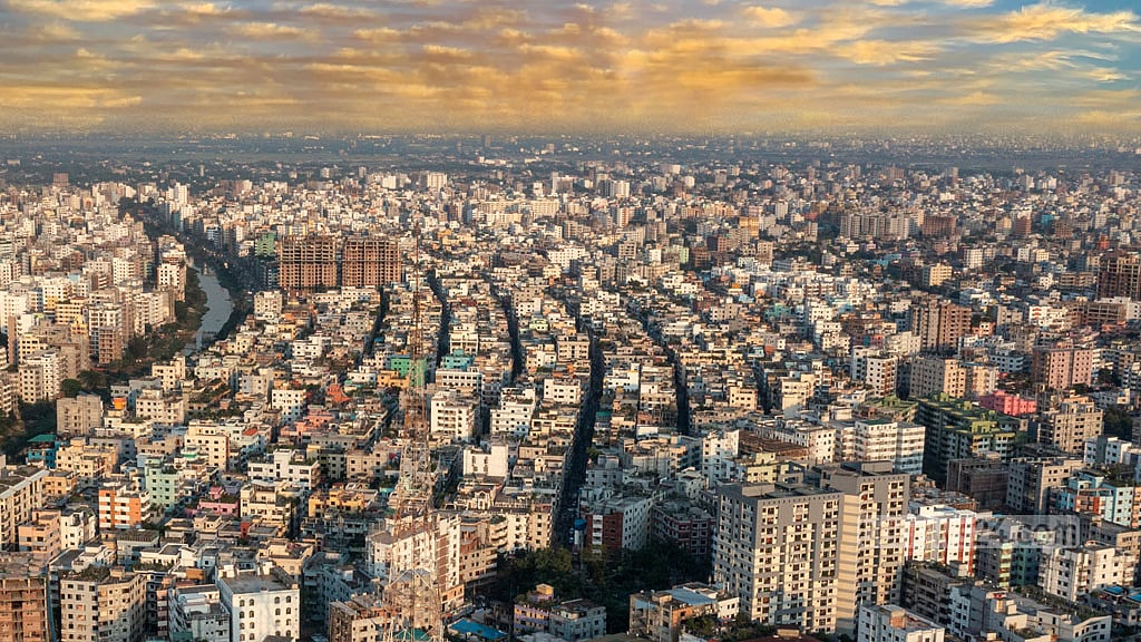 Aerial View of Dhaka