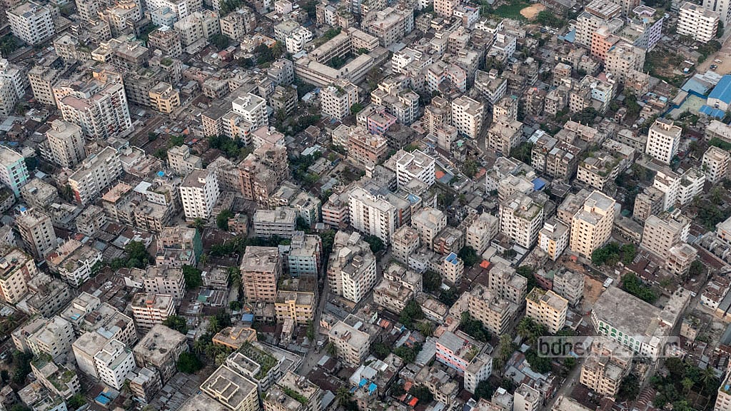 Aerial View of Dhaka