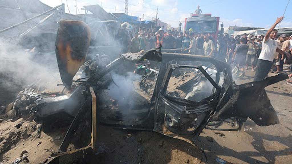 Two killed in Gaza strike as Israel targets Hamas finance chief