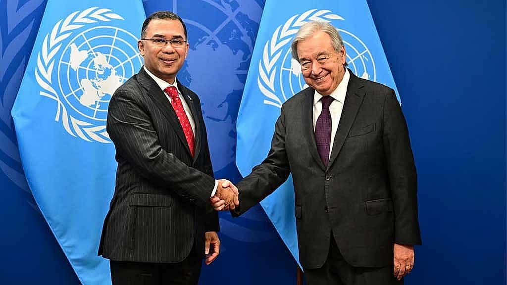 Bangladesh leader Tarique holds talks with UN chief Guterres in New York