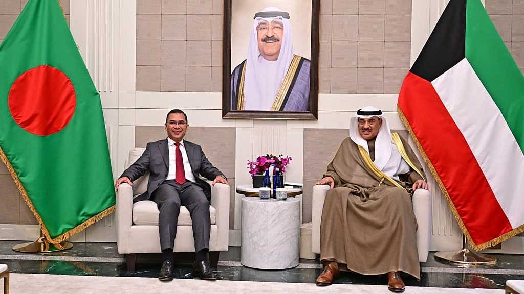 Tarique meets Kuwait crown prince,  discusses trade, manpower ties