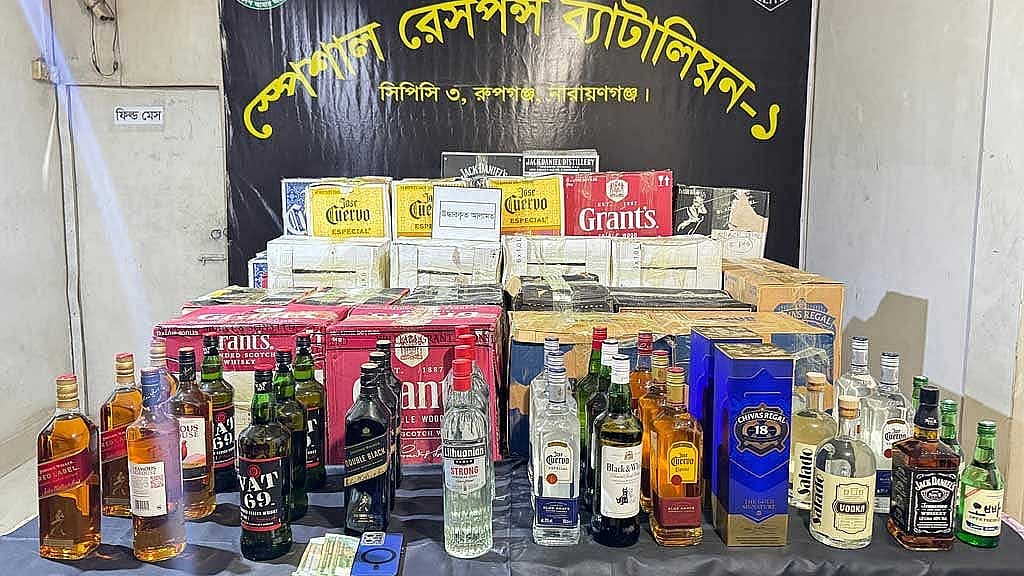 Man arrested with 765 bottles of foreign liquor worth Tk 6.1mn in Gulshan