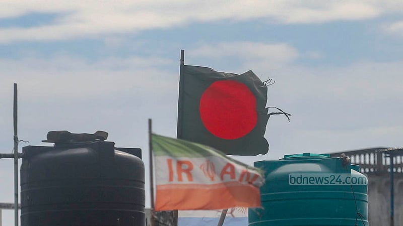 During the football World Cup, flags of different countries, including Bangladesh’s, were hoisted on rooftops across Dhaka. Months after the tournament ended, many remain in place, their colours faded and fabric torn by exposure to sun and rain. Under Bangladeshi law, displaying a torn, damaged, or faded national flag is an offence. Photo: Abdullah Al Momin