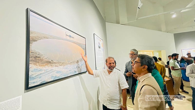 State Minister for Forest and Environment Shaikh Faridul Islam tours the “Nadi O Pakhi” (Rivers and Birds) exhibition at the National Museum on Saturday, Oct 3, 2026. Photo: Shamsul Haque Ripon