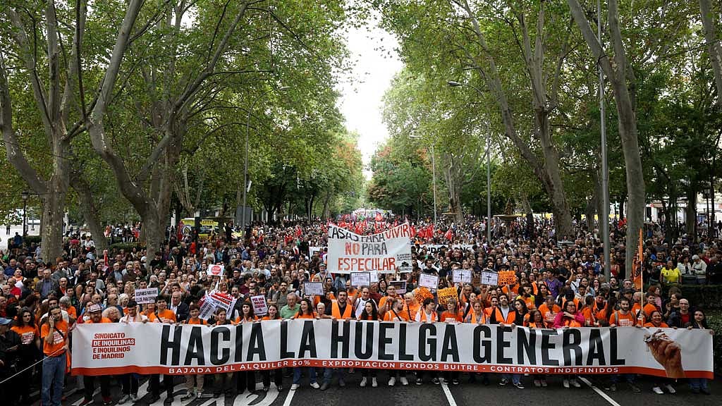 Tens of thousands protest across Spain over housing crisis