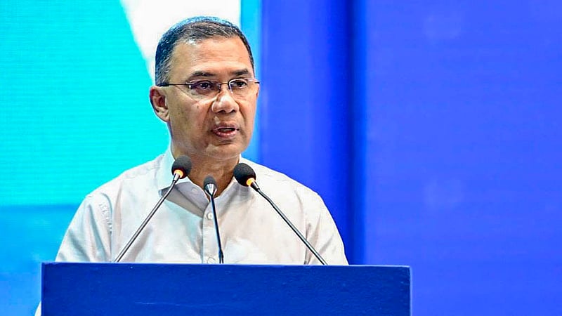 Prime Minister Tarique Rahman attends the ceremony honouring outstanding teachers at Osmani Memorial Auditorium in Dhaka on Monday, Oct 5, 2026. Photo: PMO