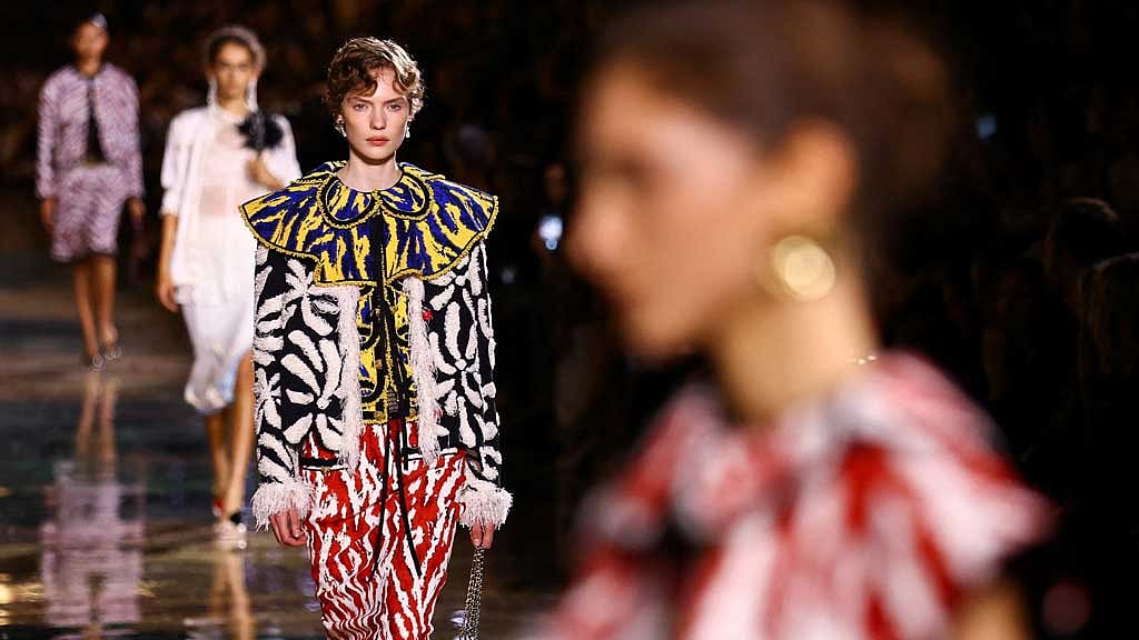 Chanel unveils tiger-print tweed and sheer skirt suits in spring/summer Paris show