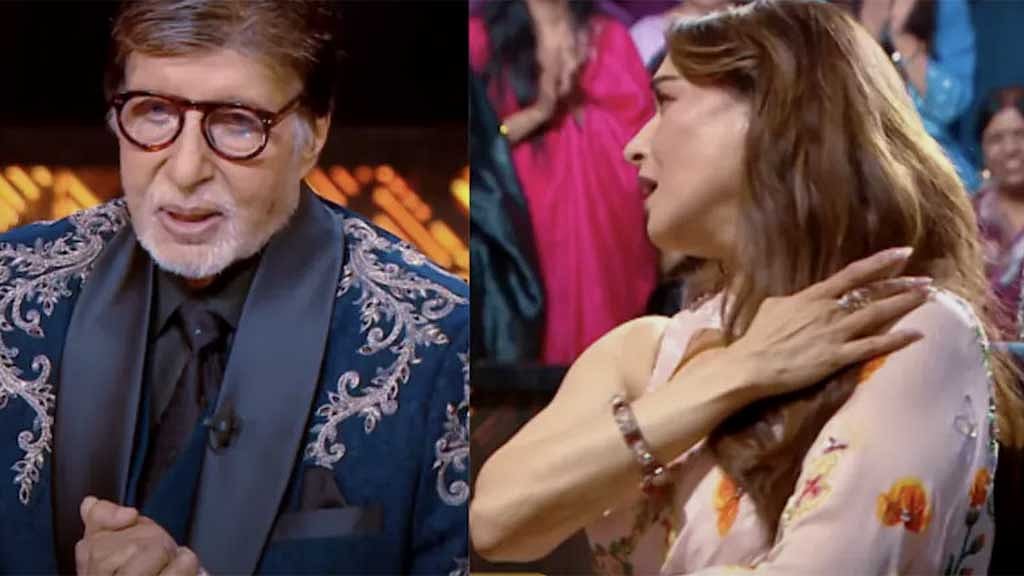 Madhuri exudes an aura of her inner diva on ‘Kaun Banega Crorepati’, Amitabh Bachchan in awe