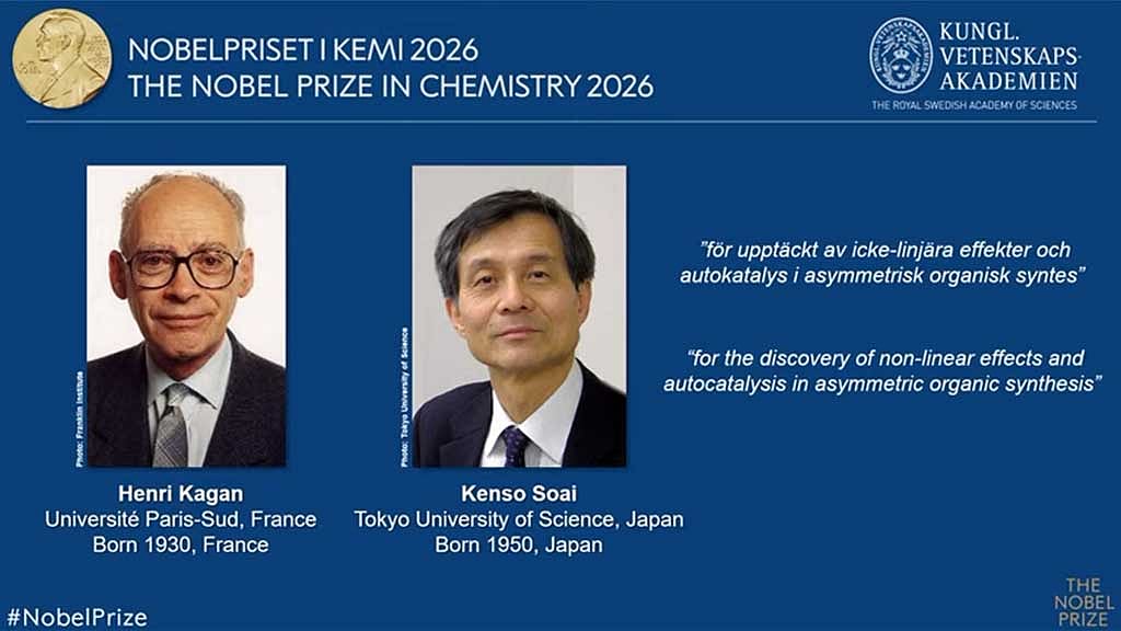 Kagan and Soai win 2026 Nobel chemistry prize