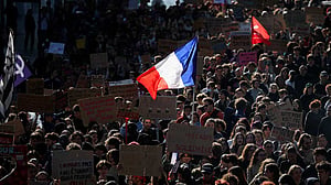 French teens march for decent schools