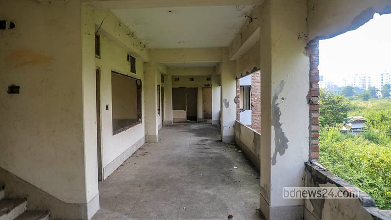 Doors, windows and other fittings have been stripped from rooms throughout the Kunda 20-Bed Hospital building.  Photo: Abdullah Al Momin