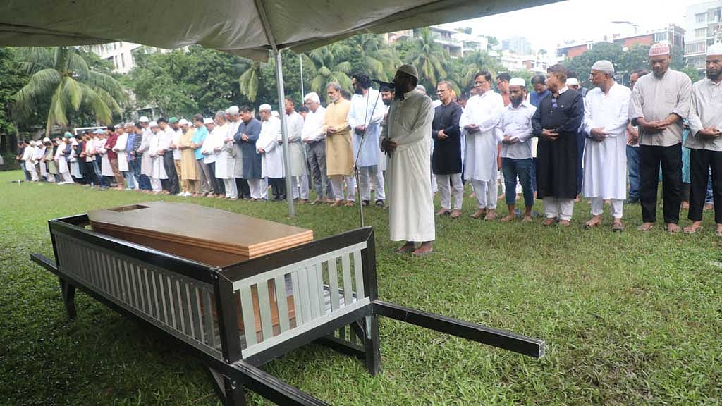 Friends, family and colleagues pay last respects to Toufique Imrose Khalidi