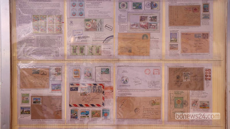 The festival showcases the golden era of handwritten letters and postage stamps at Dhaka University’s TSC on Monday, Oct 12, 2026, introducing the tradition to a new generation in the digital age. Photo: Shamsul Haque Ripon