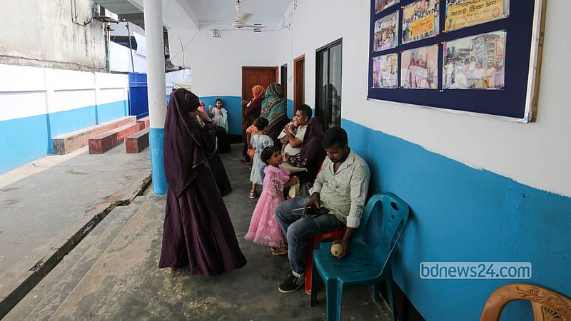 Overcoming the scars of the attack and vandalism, the Radda MCH-FP Centre in Mirpur 1 bustles with activity. Photo: Shamsul Haque Ripon