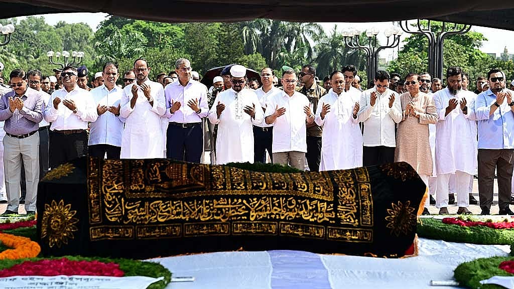 Tarique pays tribute to former BNP MP Salahuddin Ahmed at parliament