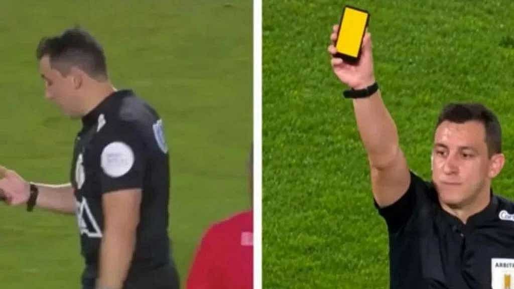 Football's yellow and red cards go digital in Uruguay trial