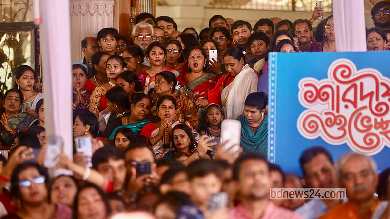 Kumari Puja is held at Ramakrishna Mission in Dhaka on Ashtami, the eighth day of Durga Puja. Photo: Shamsul Haque Ripon