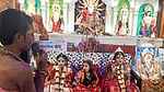 Ctg bows to living goddesses on Ashtami